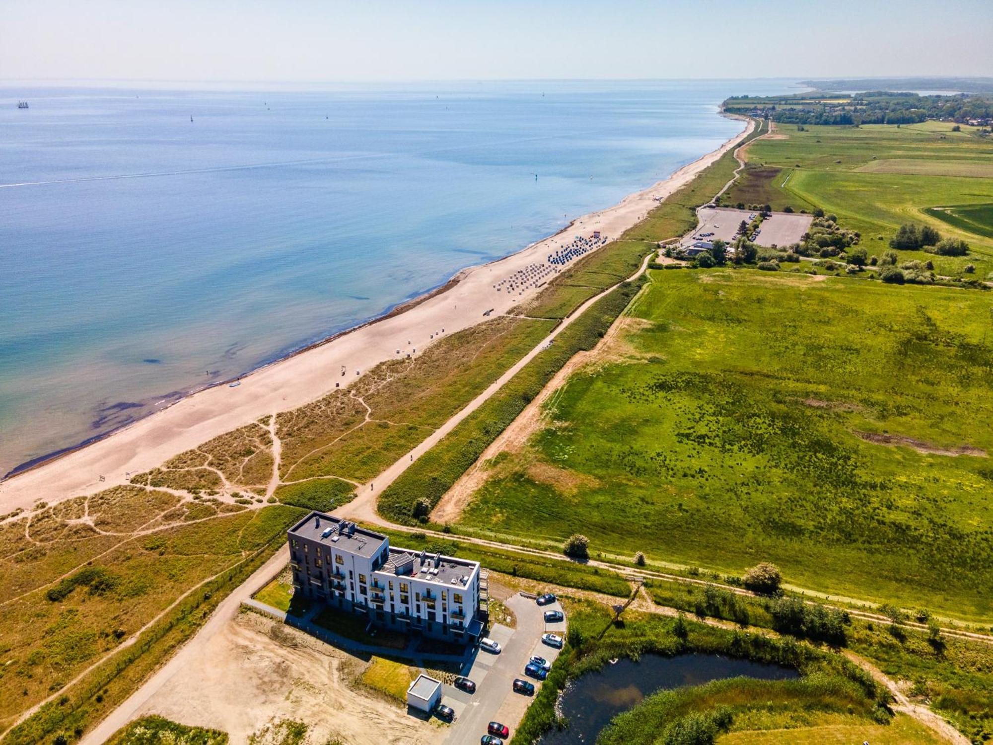 Beachterraceone - Eg, Meerblick, Terrasse, Kamin, Sauna Olpenitz Extérieur photo